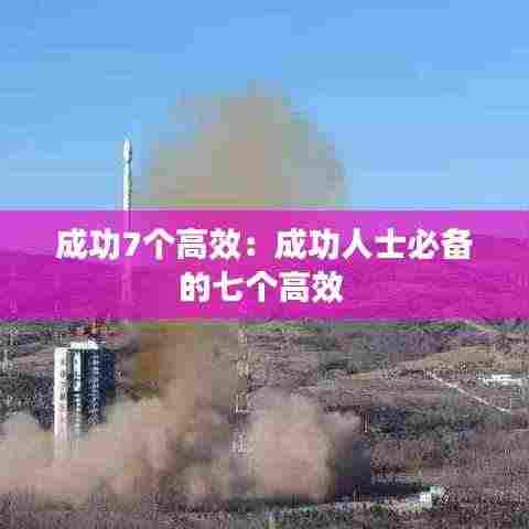 成功7个高效：成功人士必备的七个高效 
