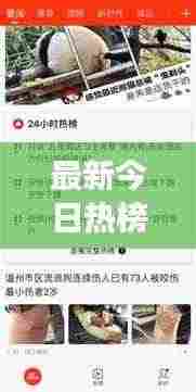 最新今日热榜，时事热点全球动态一网打尽