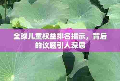 全球儿童权益排名揭示，背后的议题引人深思