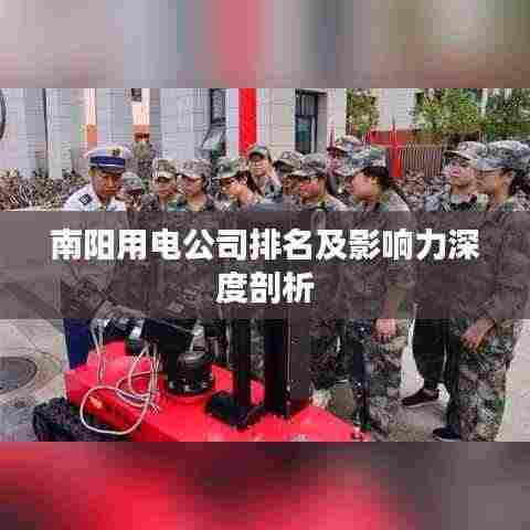 南阳用电公司排名及影响力深度剖析